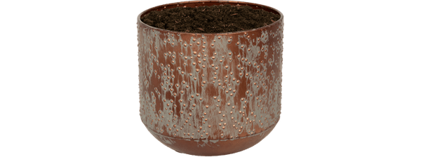 Topf Lian Kupfer Schwarz – Keramik Blumentopf D19 – Moderner Dekotopf für Zimmerpflanzen – Stabil & stilvoll