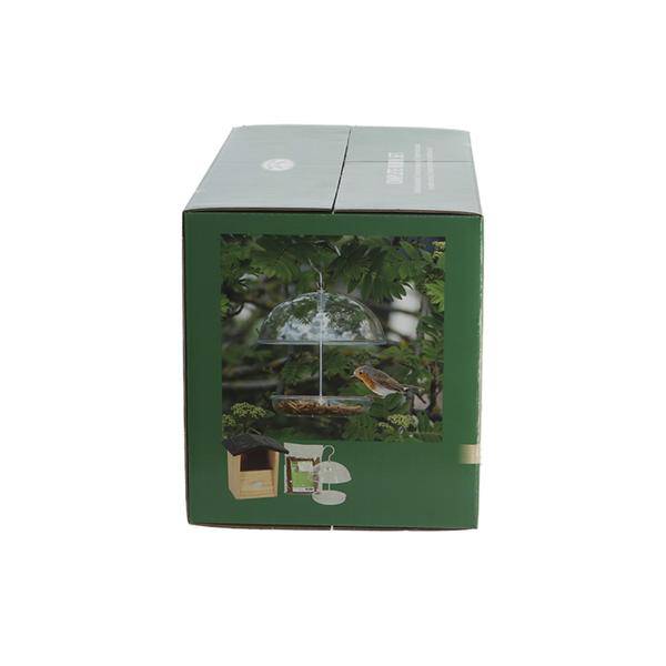 Vogelhaus Set für Rotkehlchen – Nistkasten & Futterhäuschen mit getrockneten Mehlwürmern – Gartenzubehör Geschenkbox – 39,2 x 22,2 x 24,4 cm – Lebensraum für Rotkehlchen, Grauschnäpper & Halsbandschnäpper