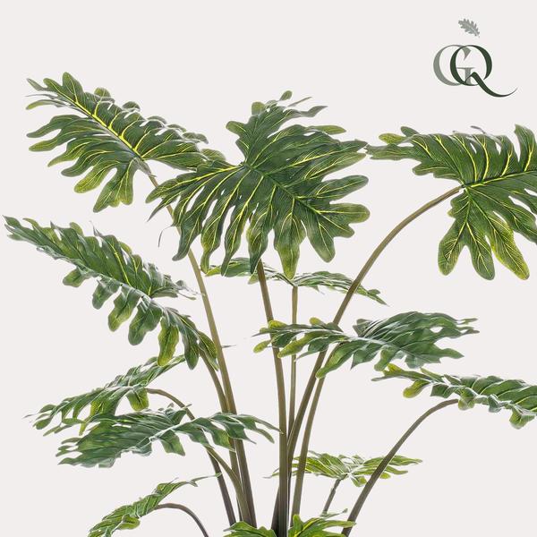 Kunstpflanze Philodendron – 80 cm – Realistische Zimmerpflanze – Pflegefrei – Flexibel formbar – Für Wohnzimmer, Büro & Hängeampel – Tropischer Look