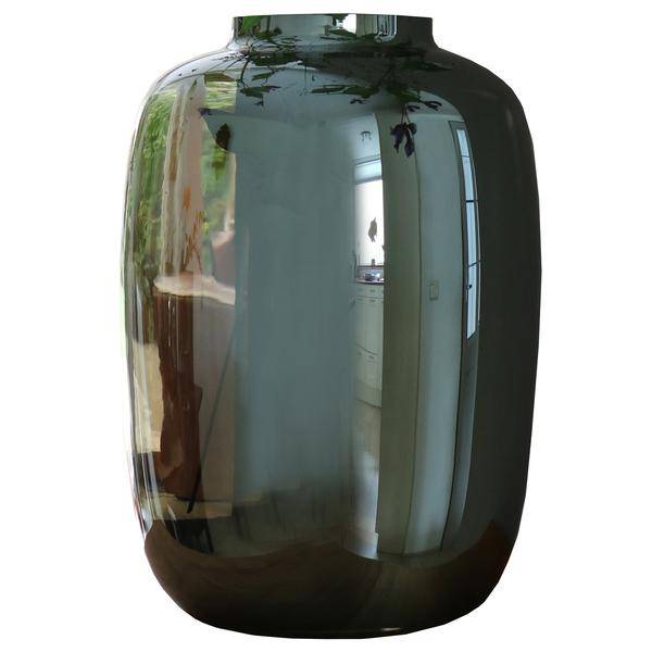 Vase Glas - M - H35 B25 - Artic - Grau