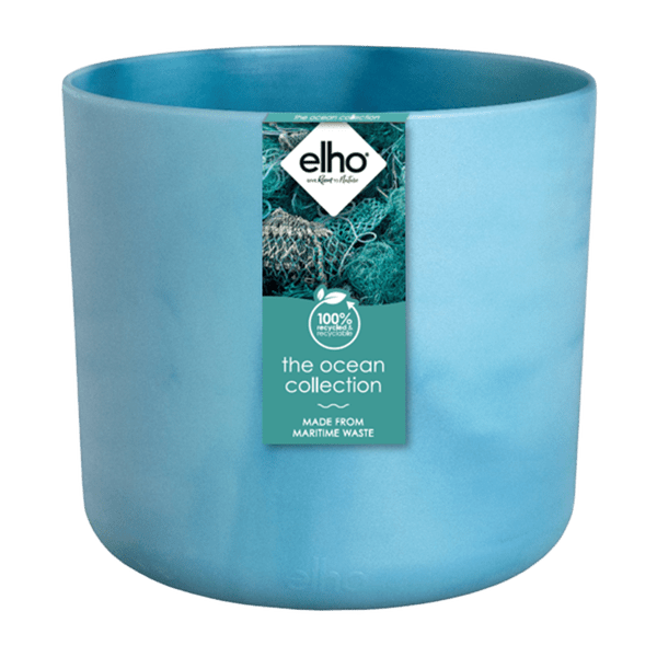 Ocean Pflanztopf Atlantikblau – D14 x H13 – Moderner Blumentopf für Innen & Außen – Stilvolles Pflanzgefäß – Dekorativer Übertopf für Zimmerpflanzen, Balkon & Terrasse