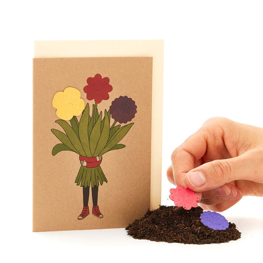 Grußkarte "Blumenmädchen" 