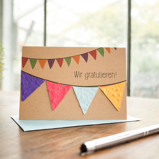 Grußkarte "Wir gratulieren" 