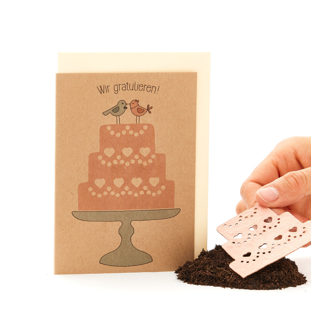 Hochzeitskarte "Torte" 