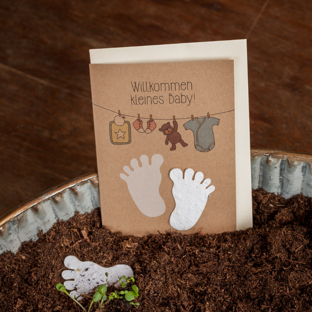 Geburtskarte "Willkommen kleines Baby" 