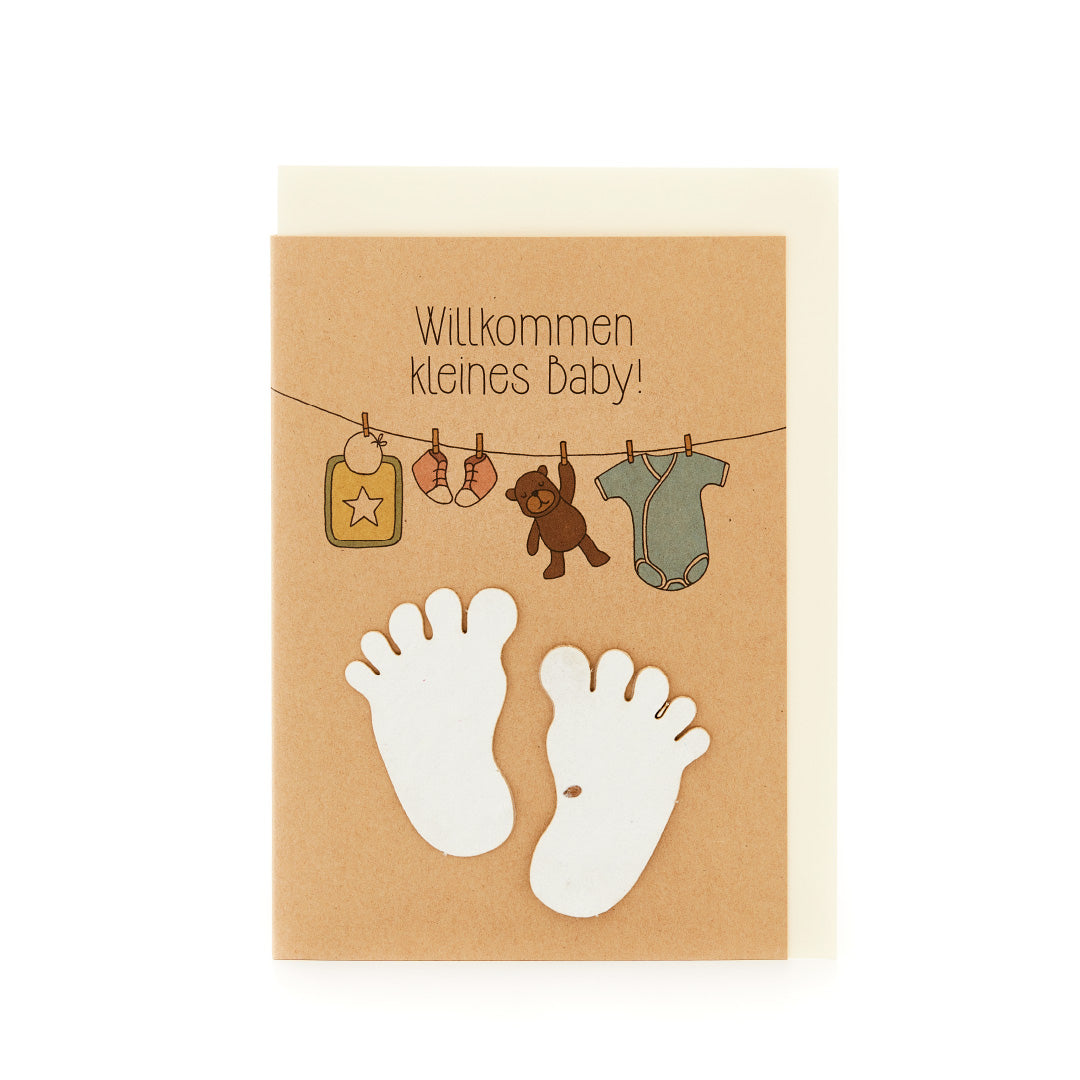 Geburtskarte "Willkommen kleines Baby" 