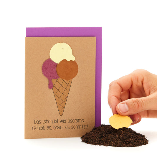 Grußkarte "Das Leben ist wie Eiscreme" 