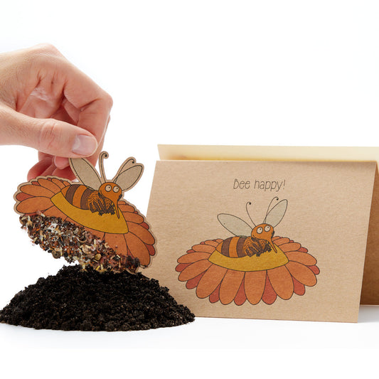 Grußkarte "Bee happy" 