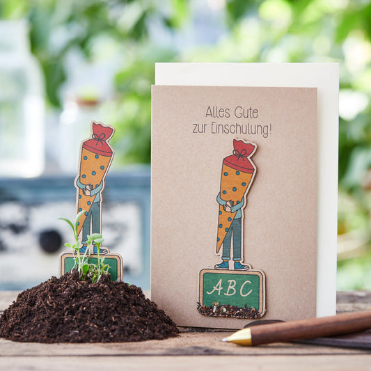 Grußkarte "Alles Gute zur Einschulung" 
