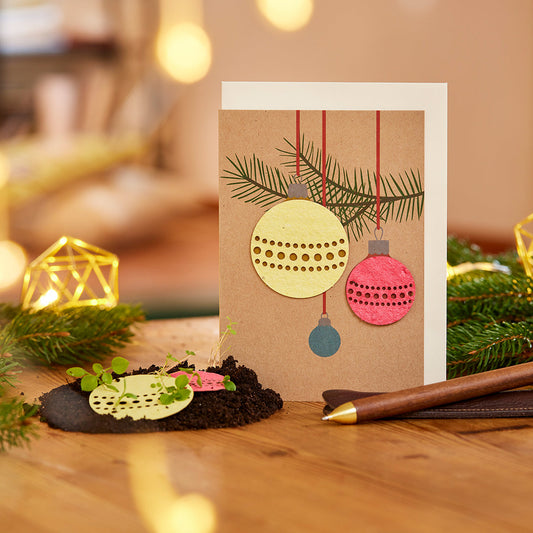 Weihnachtskarte "Weihnachtskugeln" 