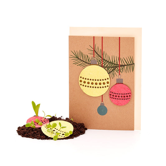 Weihnachtskarte "Weihnachtskugeln" 