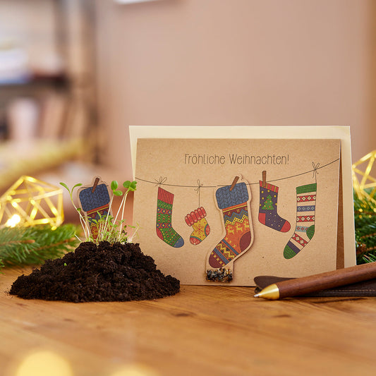 Weihnachtskarte "Socken" 