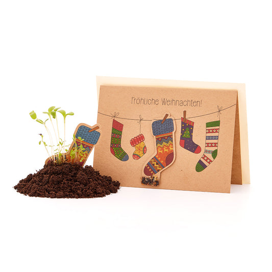 Weihnachtskarte "Socken" 