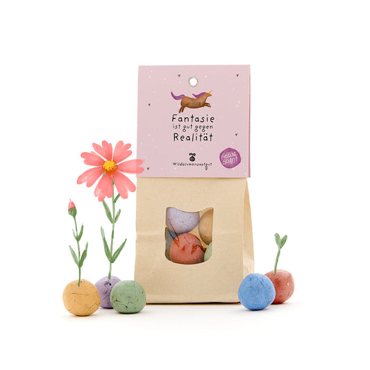 Fantasie ist gut - Bunte Blumenmurmeln 