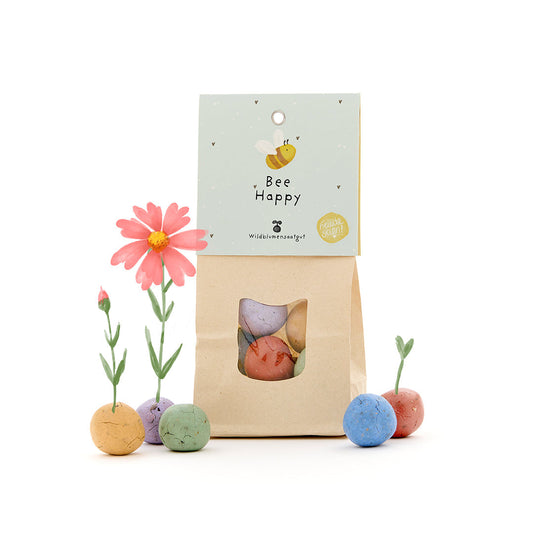 Bee Happy - Bunte Blumenmurmeln 