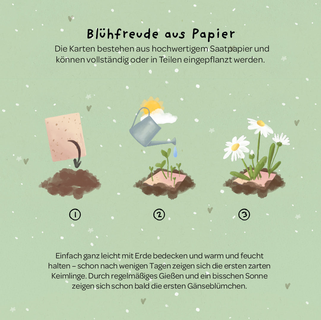 Grußkarte - Danke, dass du beim Wachsen geholfen hast 