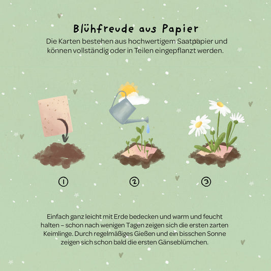Grußkarte - Danke, dass du beim Wachsen geholfen hast 