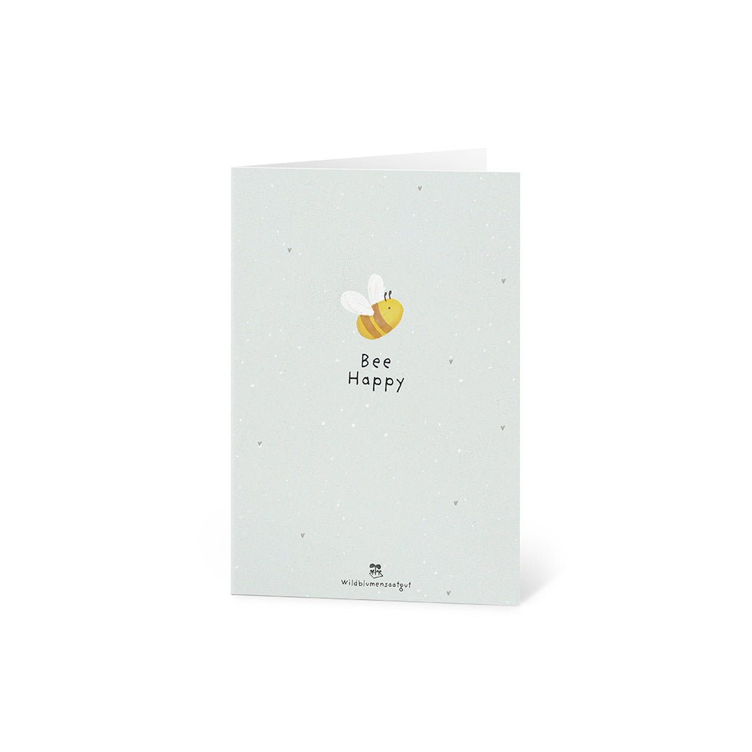 Grußkarte - Bee Happy 