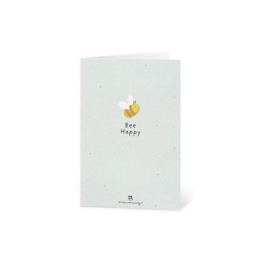 Grußkarte - Bee Happy 