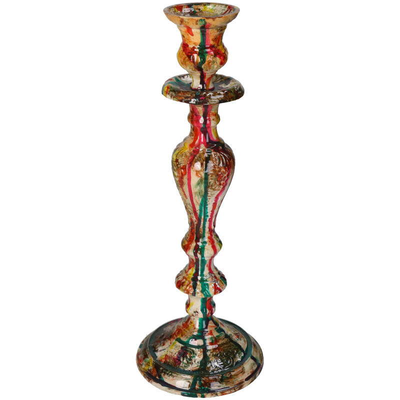 Candleholder - Painted Multicolor - ↑ 33 Cm 