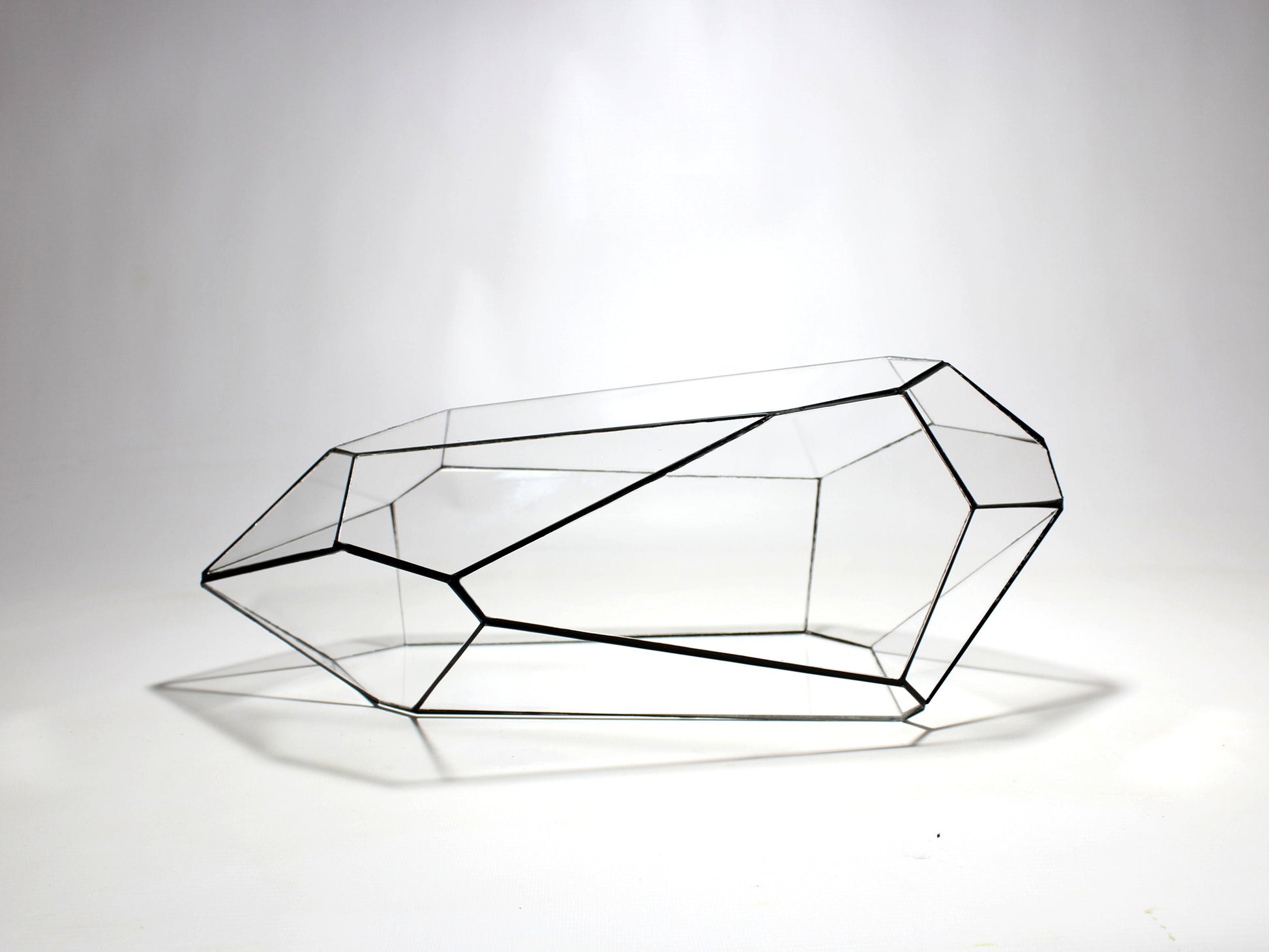 Geometric Terrarium - Nano Planter - Vivarium - ↑ 47 X 21 X17,5 Cm (Lxwxh) - Glass 