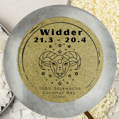 Sternzeichen Widder Duftkerze - Handgemachte Sojawachs-Kerze - Personalisiertes Astrologie-Geschenk 