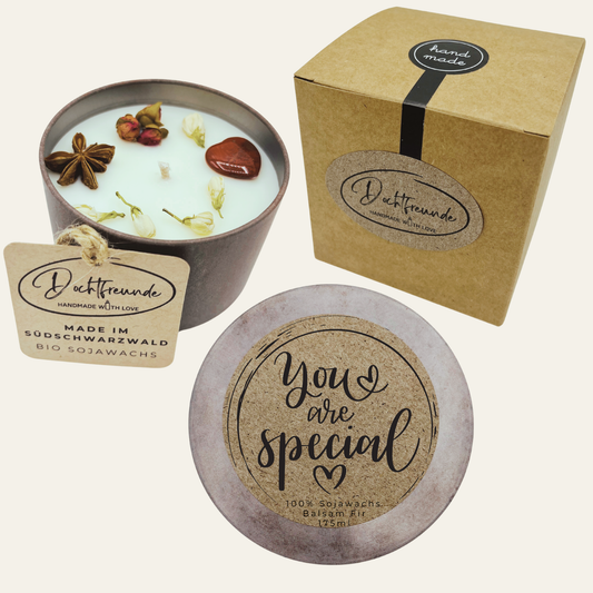 Wertschätzende Duftkerze „You are Special“ – Einzigartiges personalisierbares Geschenk für ganz besondere Menschen - Handgemacht 
