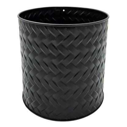 Blumentopf Übertopf Pflanzenkübel Topf Kübel 3er Set schwarz rund Metall Matt 