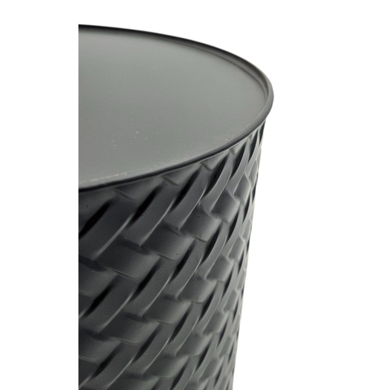 Blumentopf Übertopf Pflanzenkübel Topf Kübel 3er Set schwarz rund Metall Matt 