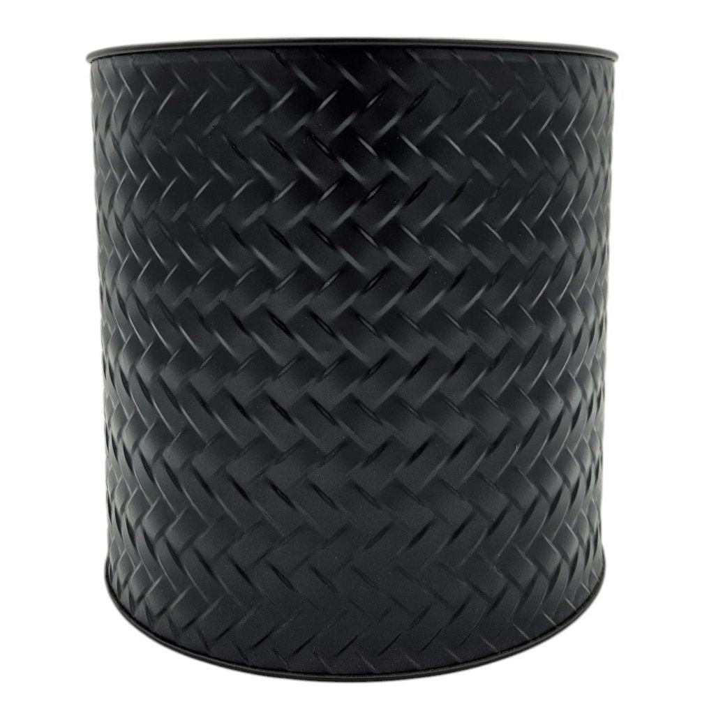 Blumentopf Übertopf Pflanzenkübel Topf Kübel 3er Set schwarz rund Metall Matt 