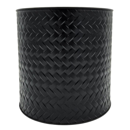 Blumentopf Übertopf Pflanzenkübel Topf Kübel 3er Set schwarz rund Metall Matt 