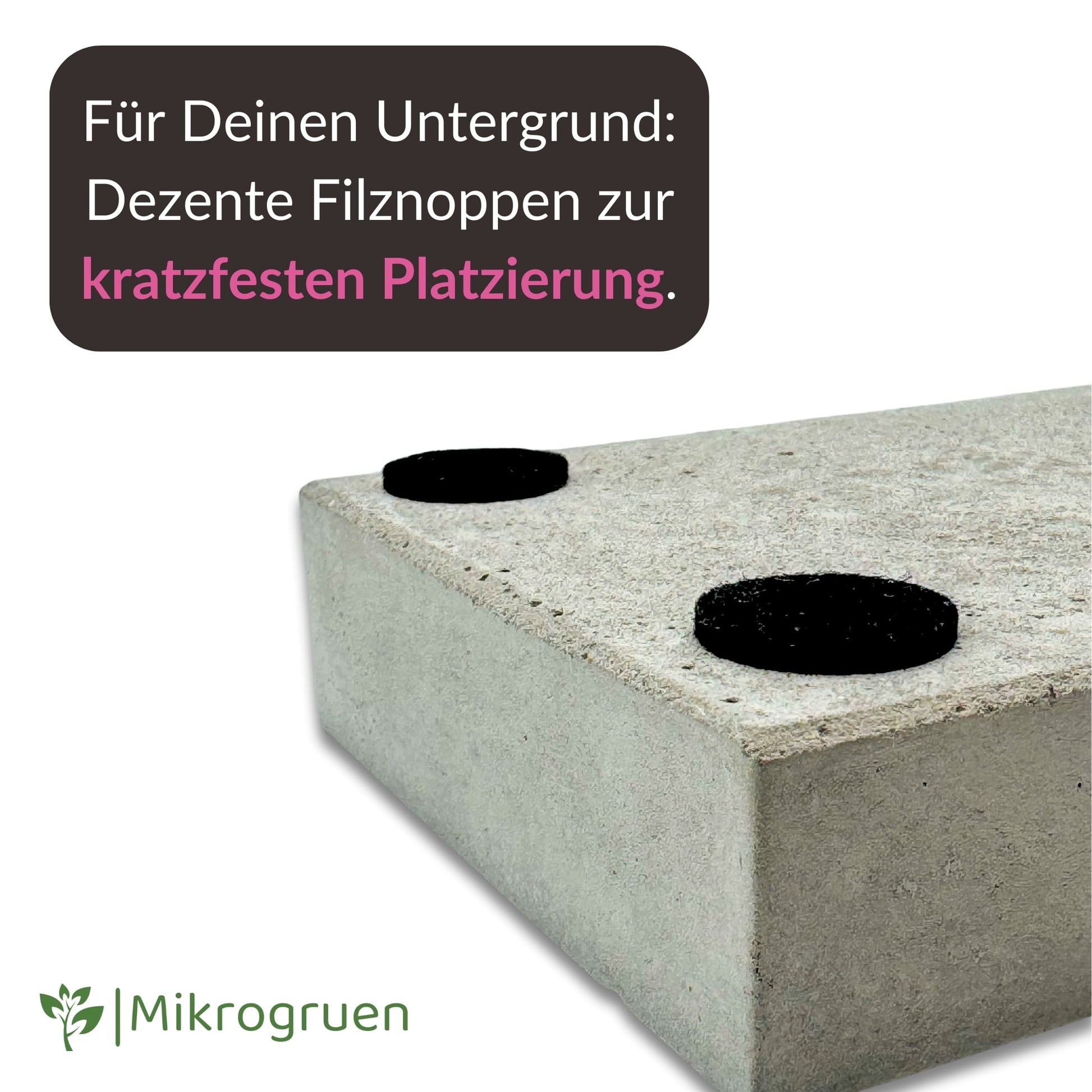 Anzuchtschale für Microgreens aus Beton 