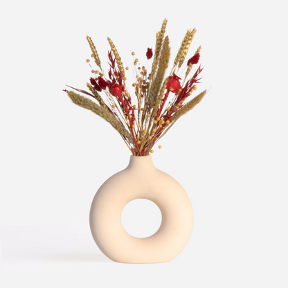 Dried Flowers Winterlicher Glamour-Blütenstrauß - Trockenblumen - Höhe 35 Cm 