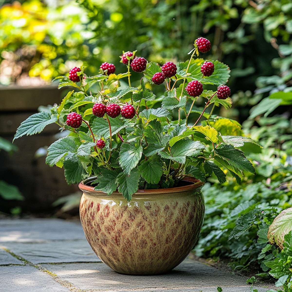 Fruit Trees Taybeere - 3 Stk - Rubus 'Tayberry' - Höhe 25-40Cm - ⌀9Cm 
