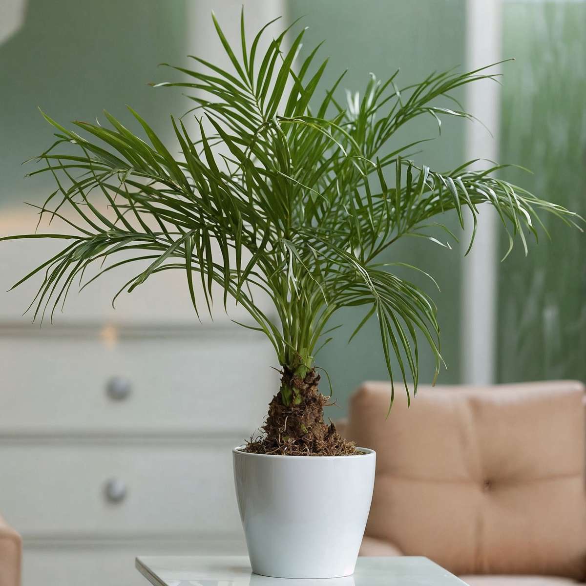 Indoor Palms Zwergdattelpalme - Phoenix Roebelenii - Höhe 80-90Cm - ⌀21Cm 
