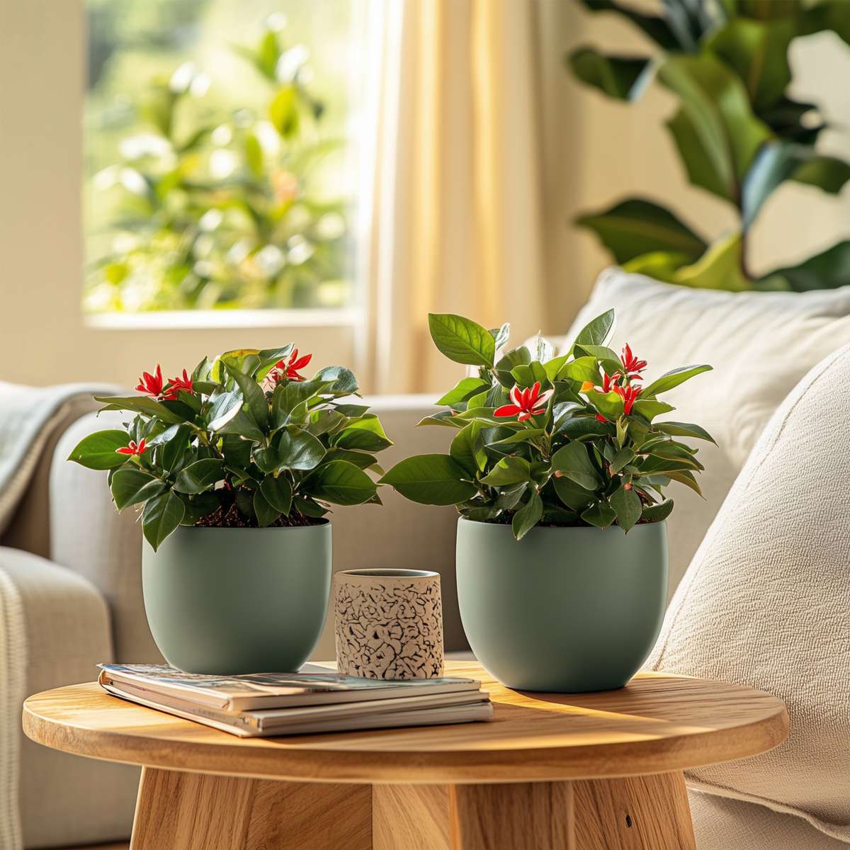 Other Green Houseplants Christusdorn - 2 Stk - Euphorbia 'Milii' - Höhe 25-35Cm - ⌀13Cm 