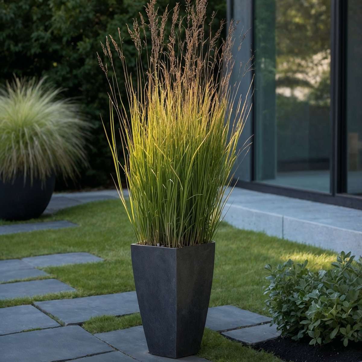 Ornamental Grasses Fingergras - Panicum Virgatum 'Heavy Metal' - Höhe 40-60Cm - ⌀23Cm 