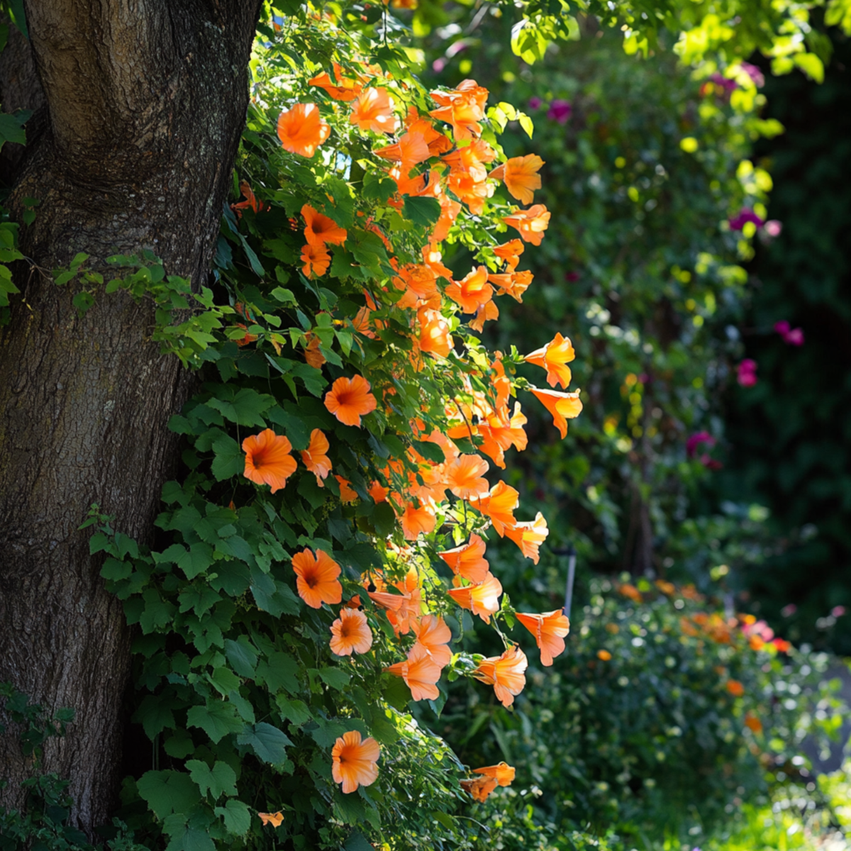 Climbers Trompetenkletterer - Campsis Radicans - Höhe 110-120Cm - ⌀17Cm 