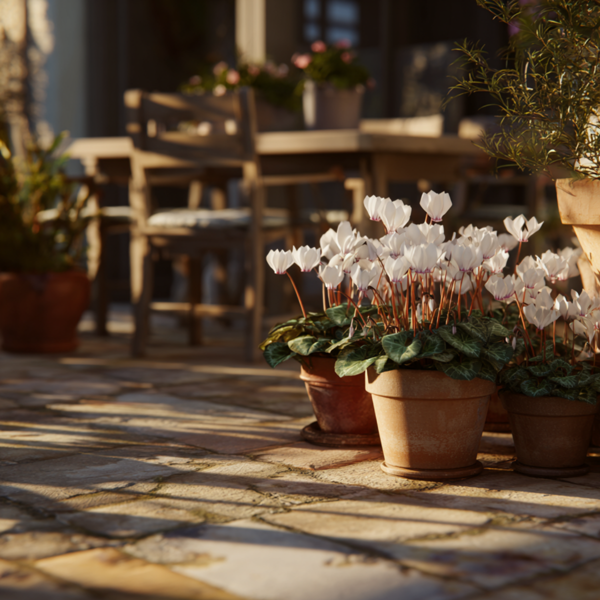 Other Garden Plants Alpenveilchen - 6 Stk - Cyclamen Persicum 'Metis White' - Höhe 10-20Cm - ⌀9Cm 