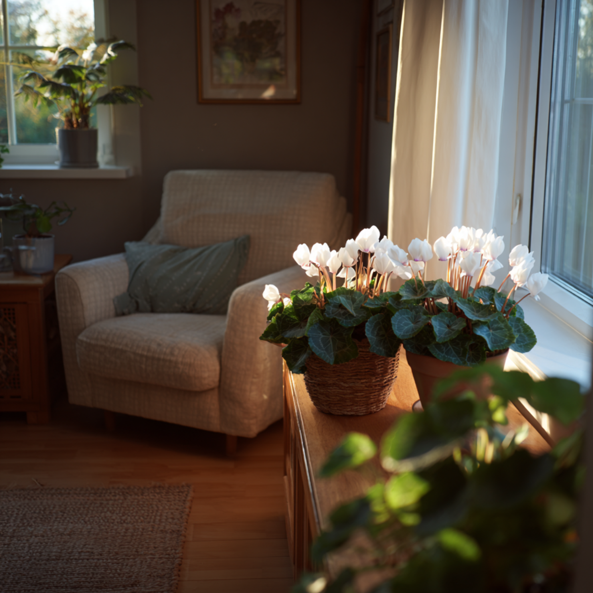 Other Garden Plants Alpenveilchen - 3 Stk - Cyclamen Persicum 'Metis White' - Höhe 10-20Cm - ⌀9Cm 