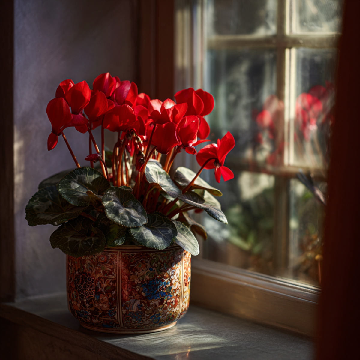 Other Garden Plants Alpenveilchen - 6 Stk - Cyclamen Persicum Winfall Scarlet - Höhe 10-20Cm - ⌀9Cm 