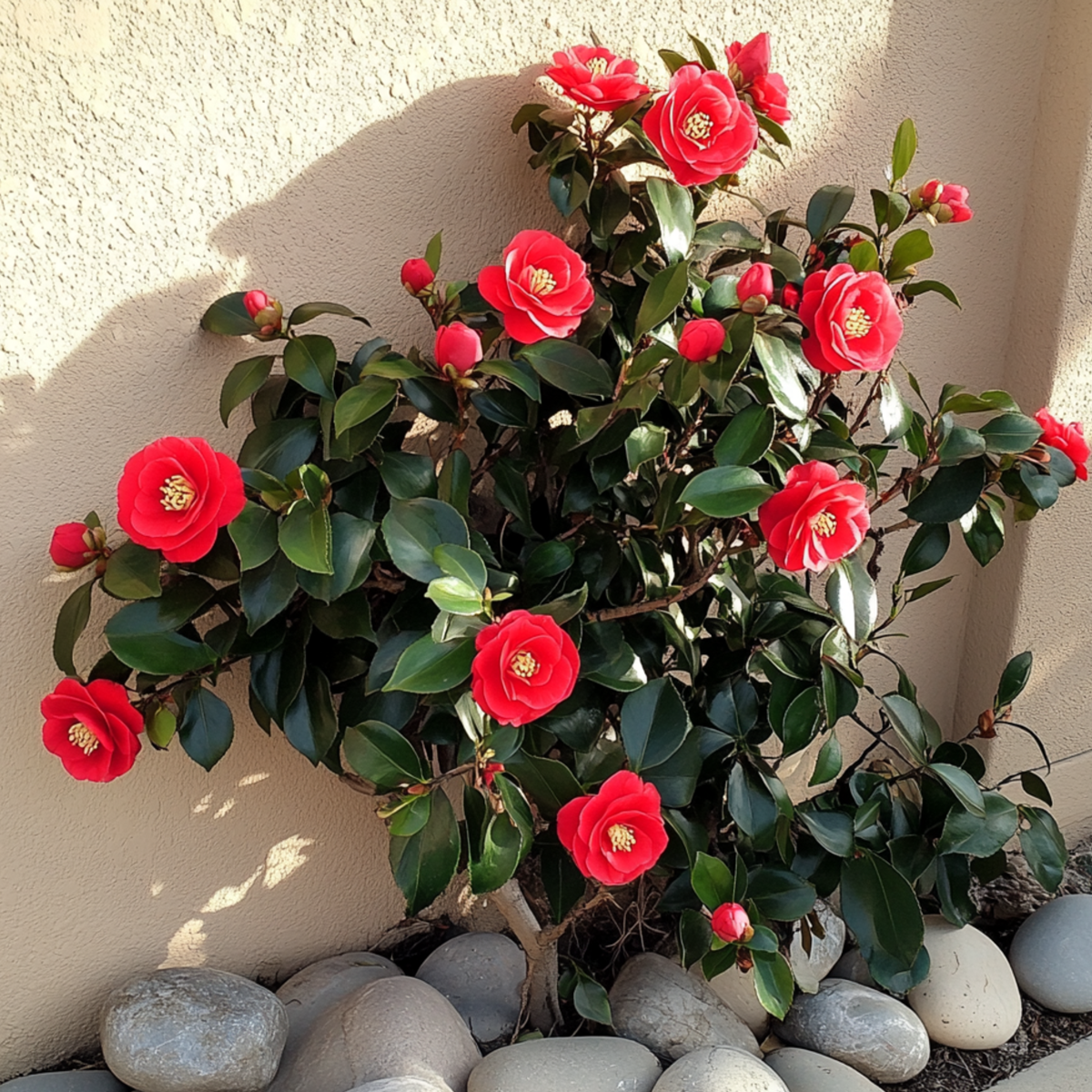 Roses Japanische Rose - 2 Stk - Camellia Japonica Lady Campbell - Höhe 50-60Cm - ⌀15Cm 