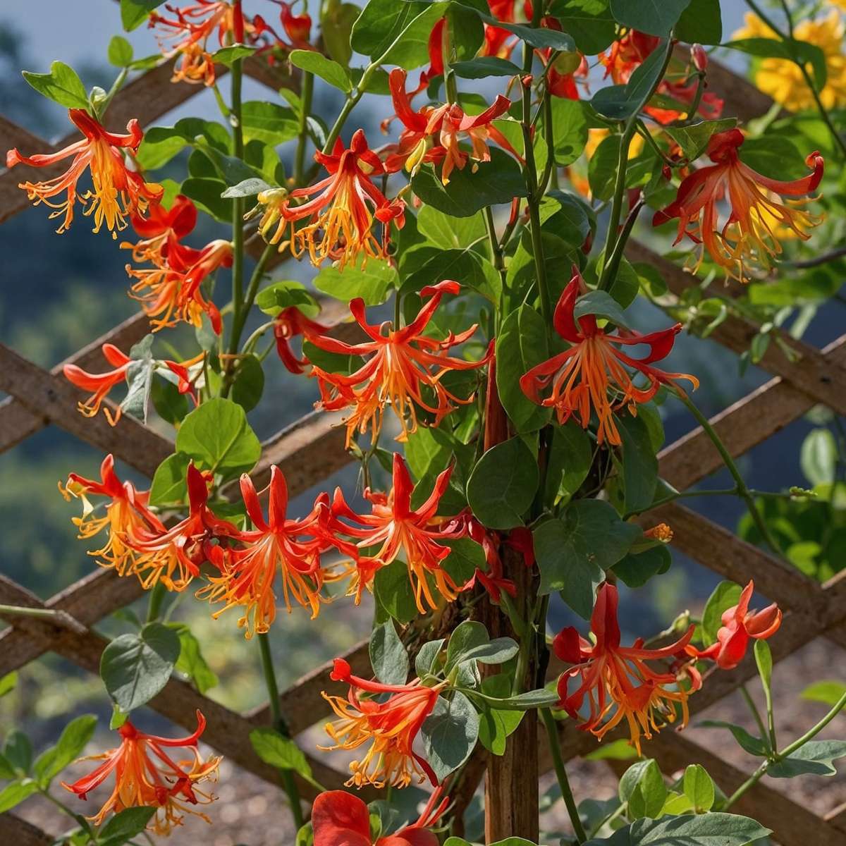 Climbers Geißblatt - Lonicera X Heckrotti 'American Beauty' - Höhe 110-120Cm - ⌀17Cm 