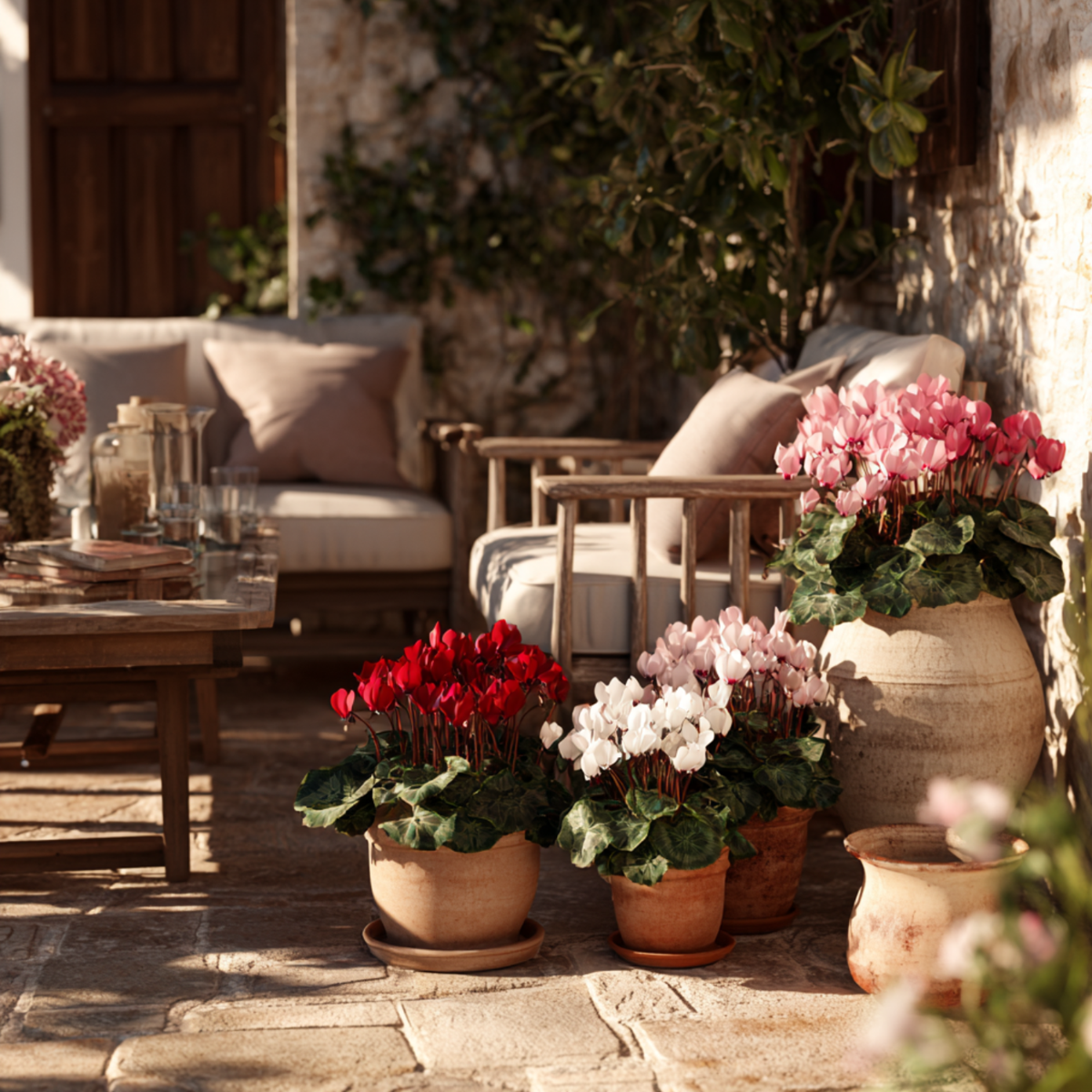 Other Garden Plants Alpenveilchen - 3 Stk - Cyclamen Persicum - Höhe 10-20Cm - ⌀9Cm 