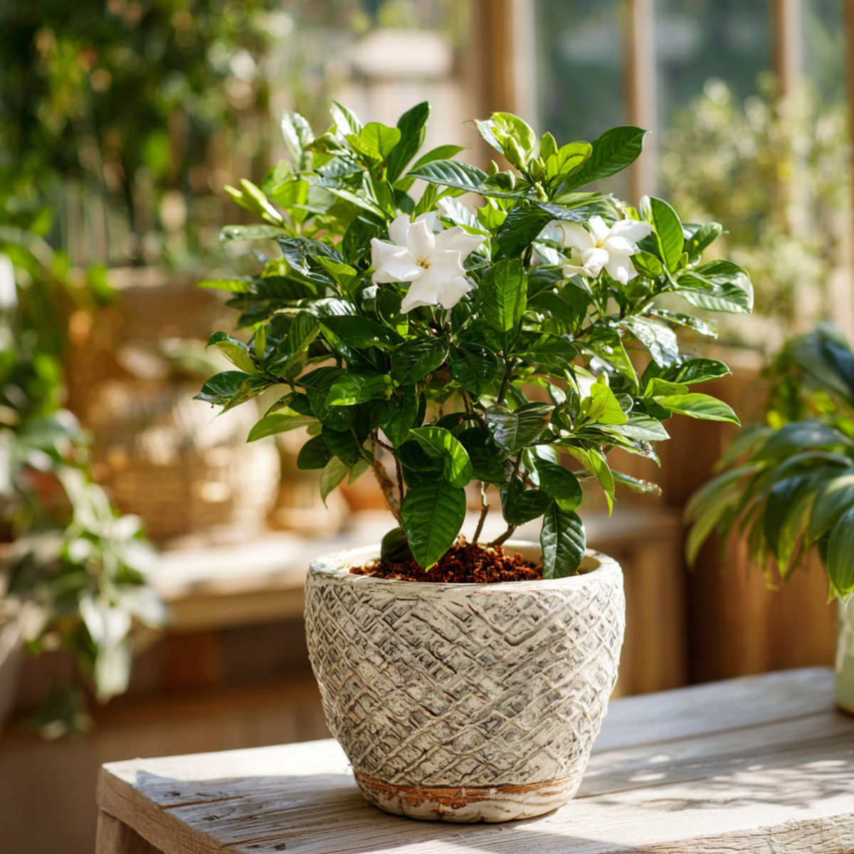 Blooming Houseplants Gardenie - Gardenia Jasminoides - Höhe 20-30Cm - ⌀13Cm 