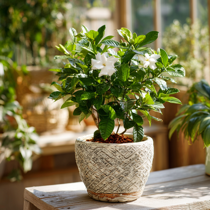 Blooming Houseplants Gardenie - Gardenia Jasminoides - Höhe 20-30Cm - ⌀13Cm 