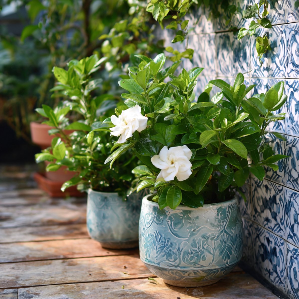Blooming Houseplants Gardenie - Gardenia Jasminoides - Höhe 20-30Cm - ⌀13Cm 