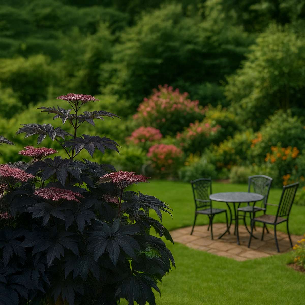 Other Shrubs Holunder - 4 Stk - Sambucus Nigra 'Black Lace' - Höhe 25-40Cm - ⌀17Cm 