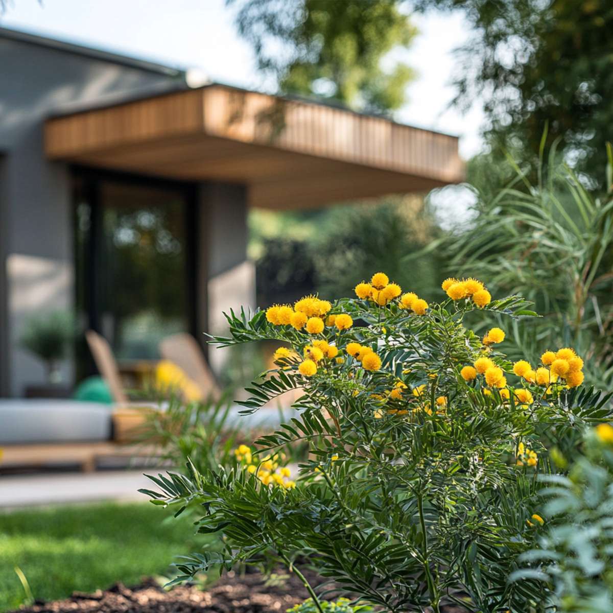 Other Shrubs Mimosenstrauch - 6 Stk - Mimosa Dealbata - Höhe 25-40Cm - ⌀9Cm 