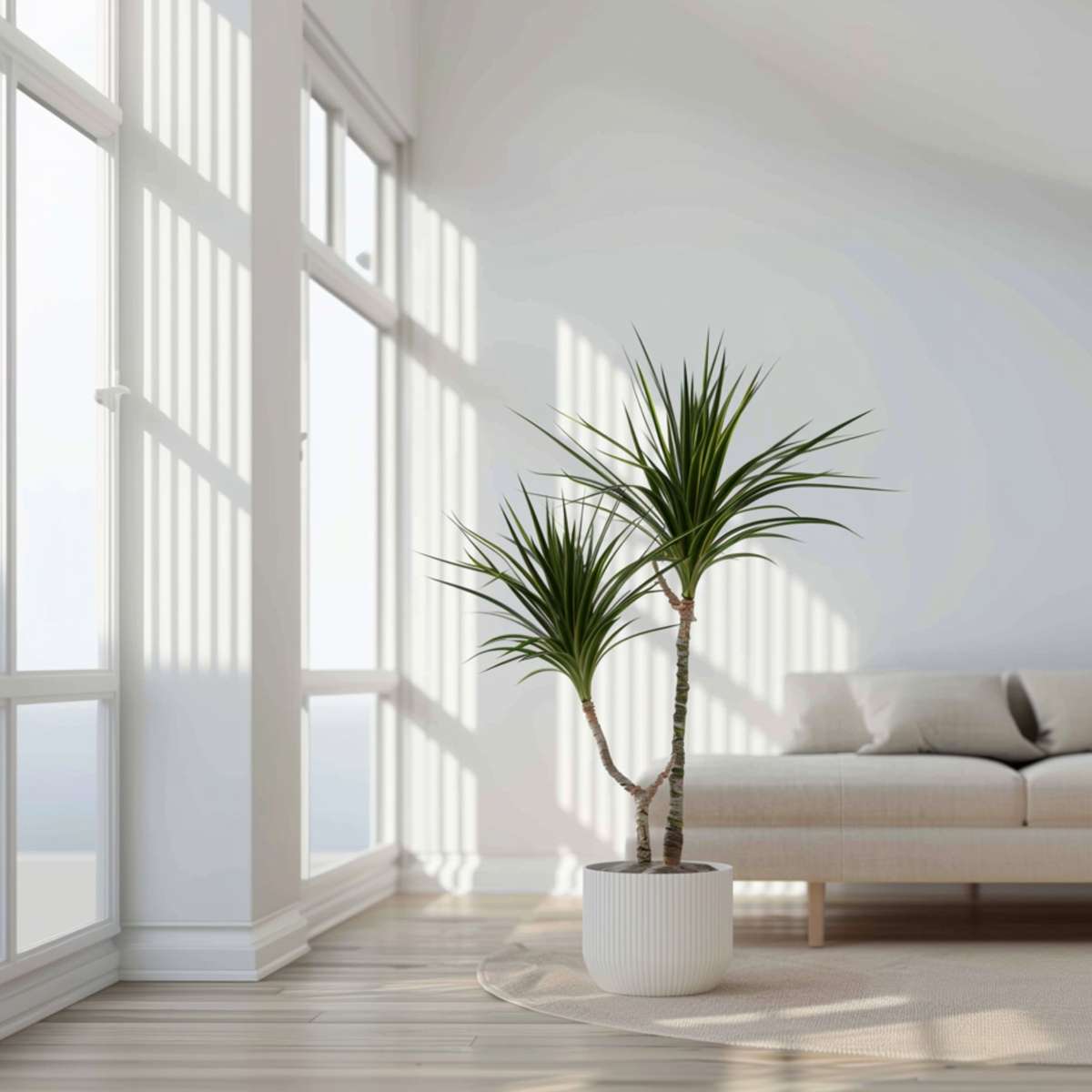 Dracaena Drachenbaum - 2 Stk - Dracaena Marginata - Höhe 70-80Cm - ⌀17Cm 